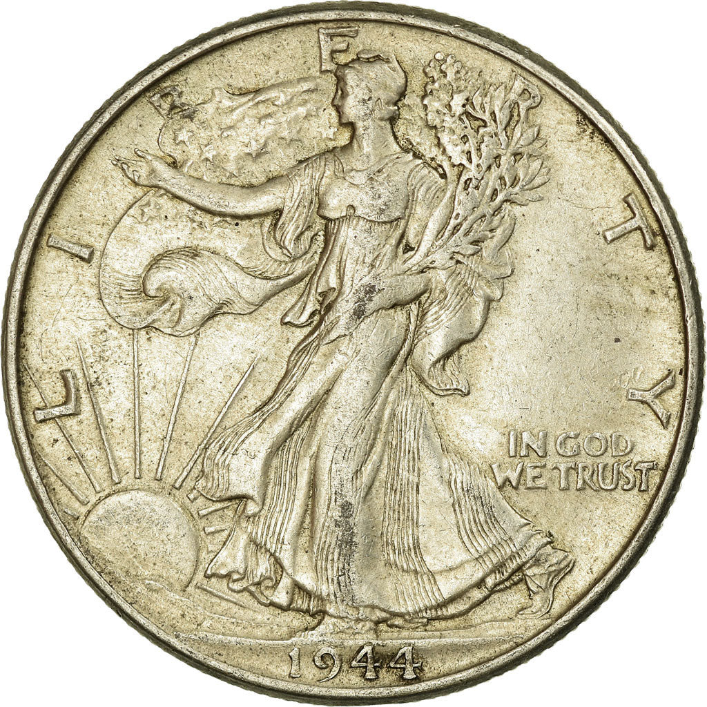 Coin, United States, Walking Liberty Half Dollar, Half Dollar, 1944, AU(50-53)