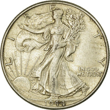 Coin, United States, Walking Liberty Half Dollar, Half Dollar, 1944, AU(50-53)