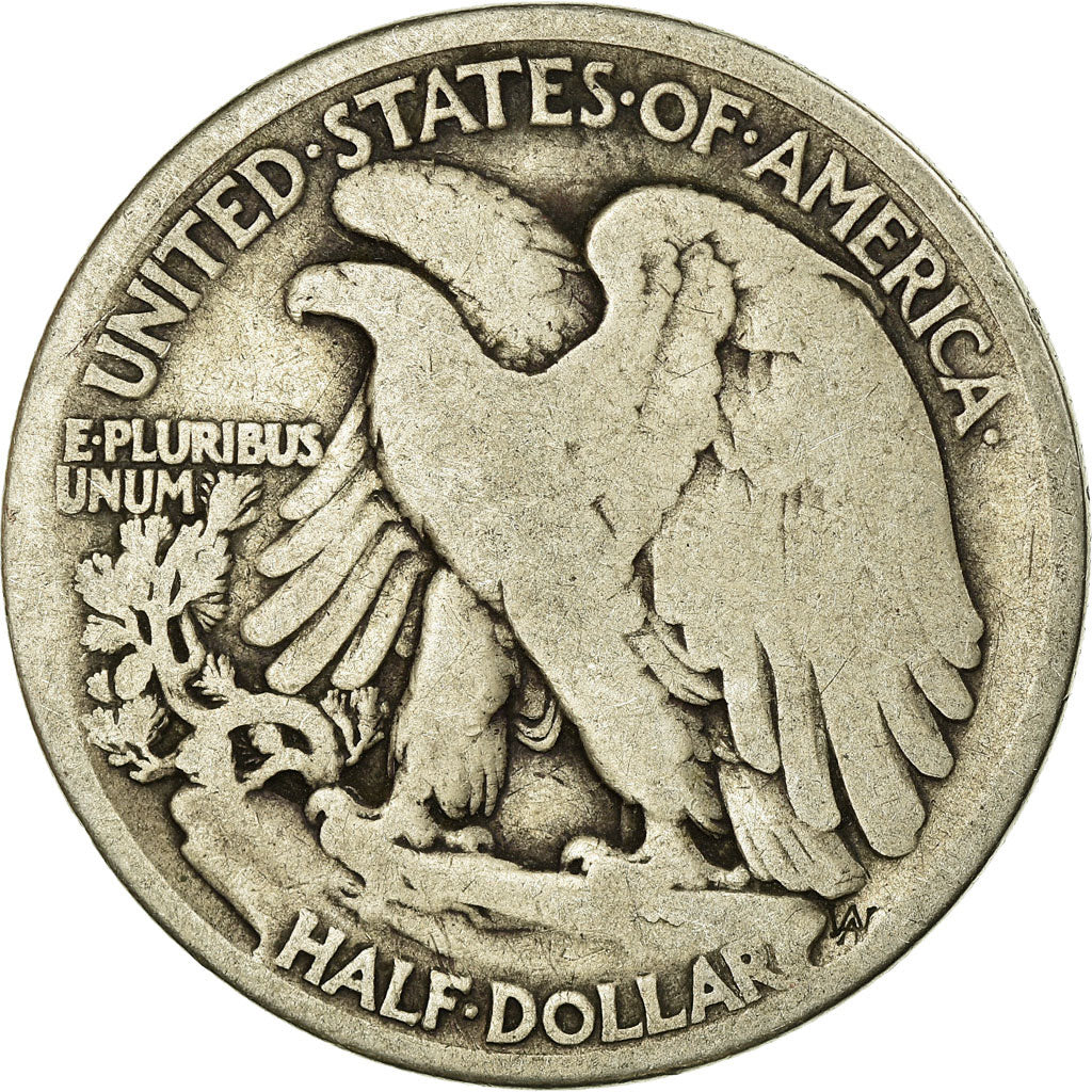 Coin, United States, Walking Liberty Half Dollar, Half Dollar, 1916, U.S. Mint