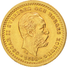 Suède, Oscar II, 5 Kronor, 1899, Stockholm, Or, KM:756