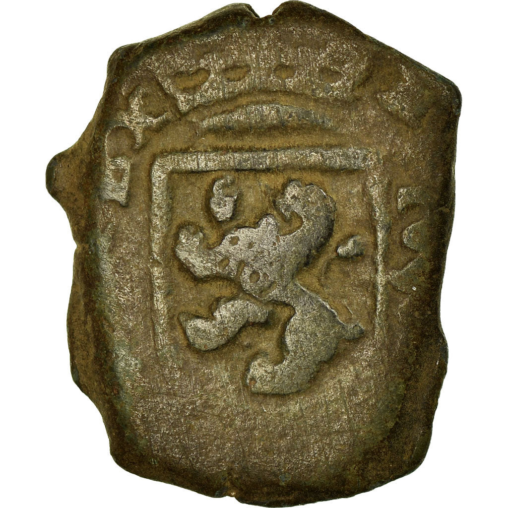 Monnaie, Espagne, Philippe II, 2 Maravedis, Coruña, TB, Cuivre