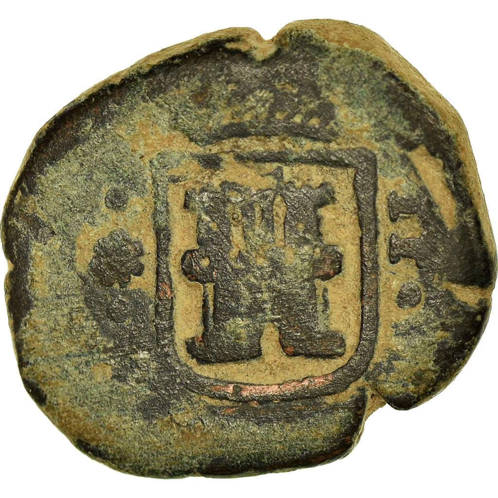 Monnaie, Espagne, Charles II, 2 Maravedis, 1685, Coruna, TB, Bronze, KM:5.2