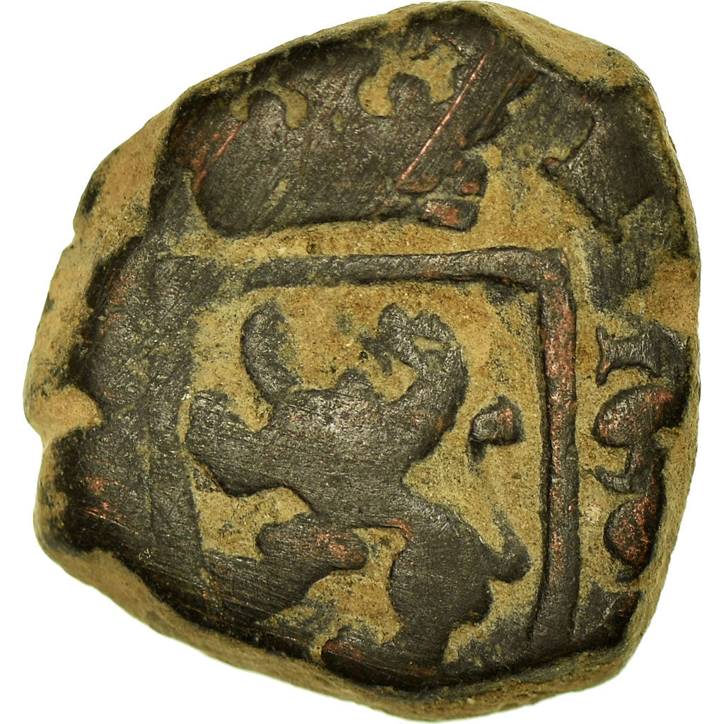 Coin, Spain, Philip IV, 2 Maravedis, 1659, Coruna, VF(20-25), Copper