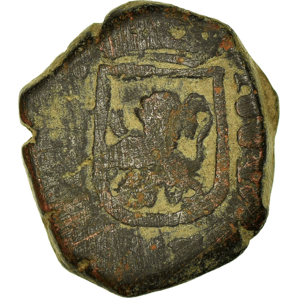 Coin, Spain, Charles II, 2 Maravedis, 1684, Coruna, VF(30-35), Bronze, KM:5.2
