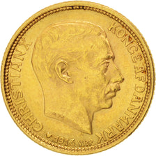 Danemark, Christian X, 10 Kroner, 1913, Copenhagen, Or, KM:816