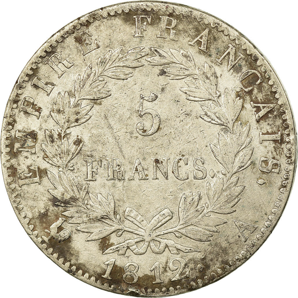 Monnaie, France, Napoléon I, 5 Francs, 1812, Paris, TTB, Argent, Gadoury:584