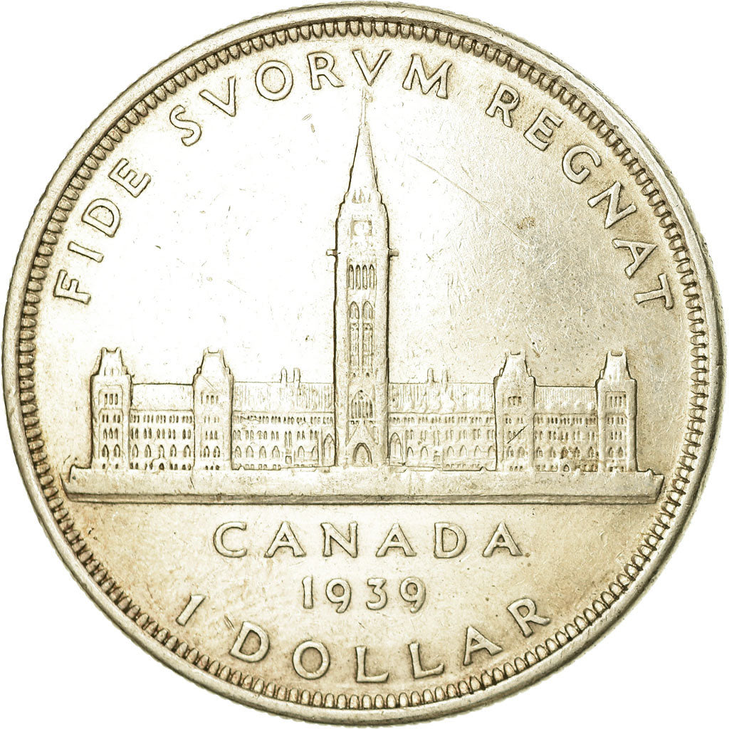 Coin, Canada, George VI, Dollar, 1939, Royal Canadian Mint, Ottawa, AU(50-53)