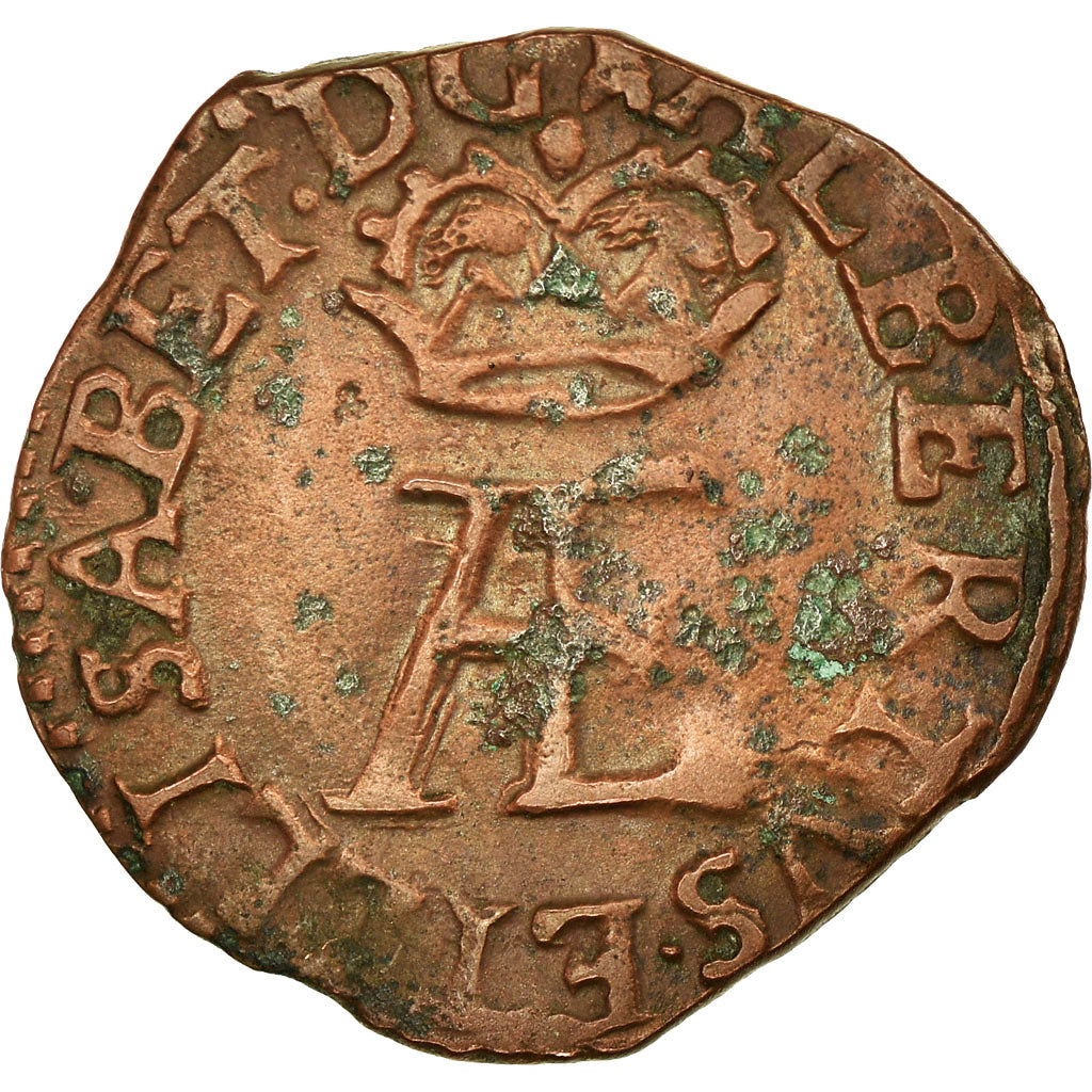 Coin, Spanish Netherlands, BRABANT, Albert & Isabella, 2 Denier, 8 Mites, 1606