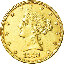 Moeda, Estados Unidos da América, Coronet Head, $10, Eagle, 1881, U.S. Mint