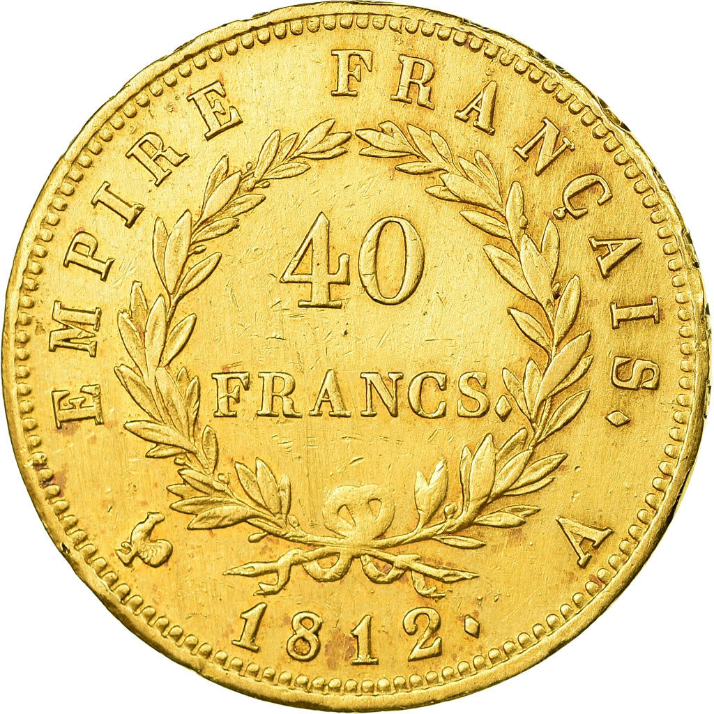 Moneta, Francja, Napoléon I, 40 Francs, 1812, Paris, AU(50-53), Złoto