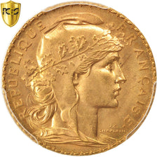 Monnaie, France, Marianne, 20 Francs, 1910, PCGS, MS65, FDC, Or, KM:857