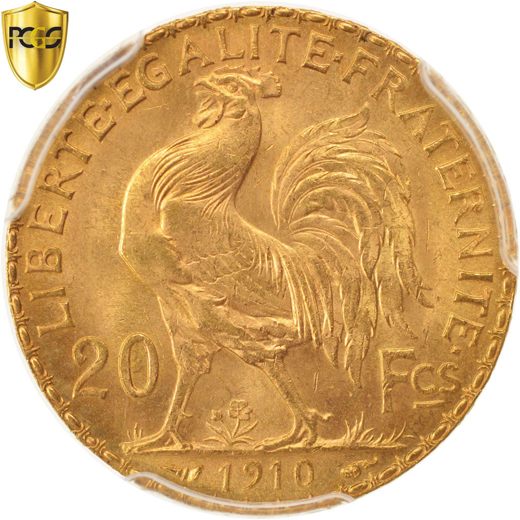 Monnaie, France, Marianne, 20 Francs, 1910, PCGS, MS65, FDC, Or, KM:857