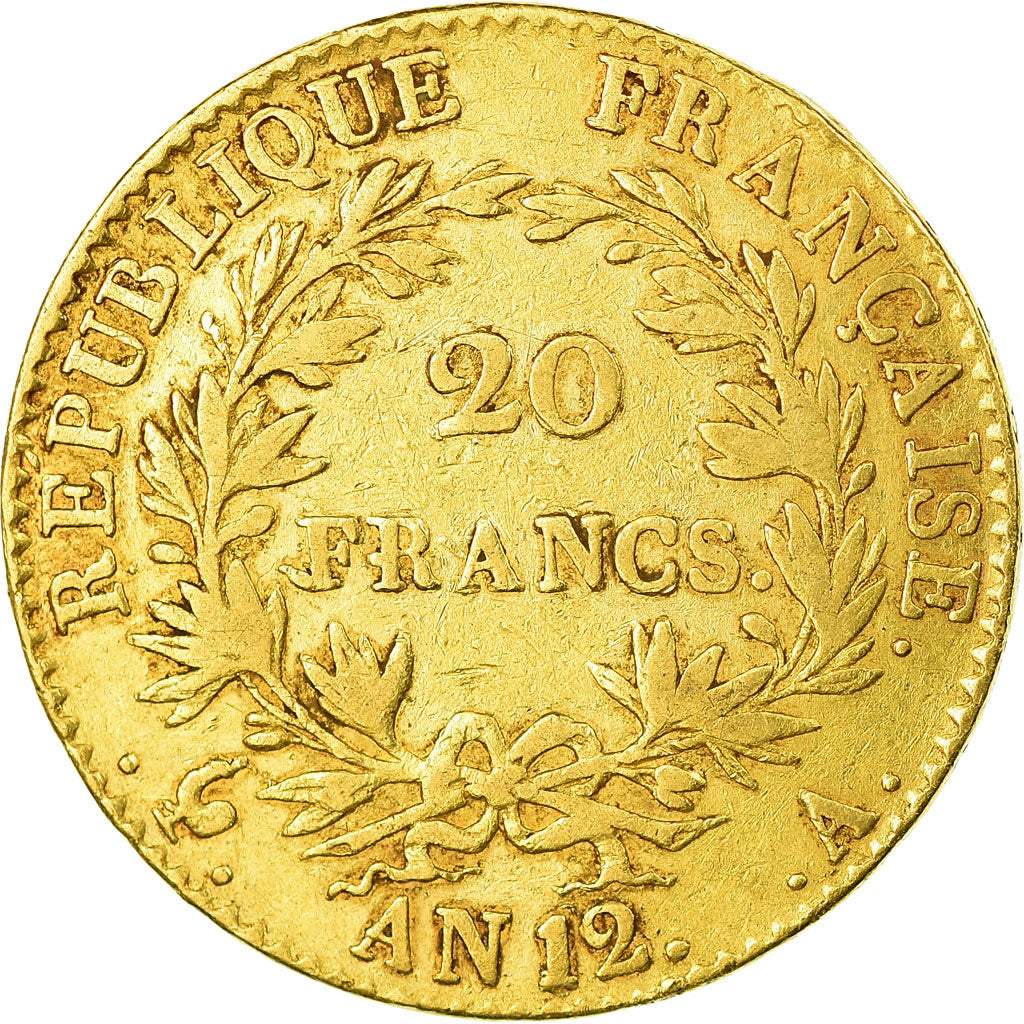 Munten, Frankrijk, Napoléon I, 20 Francs, Jaar 12 (1804), Paris, FR+, Goud
