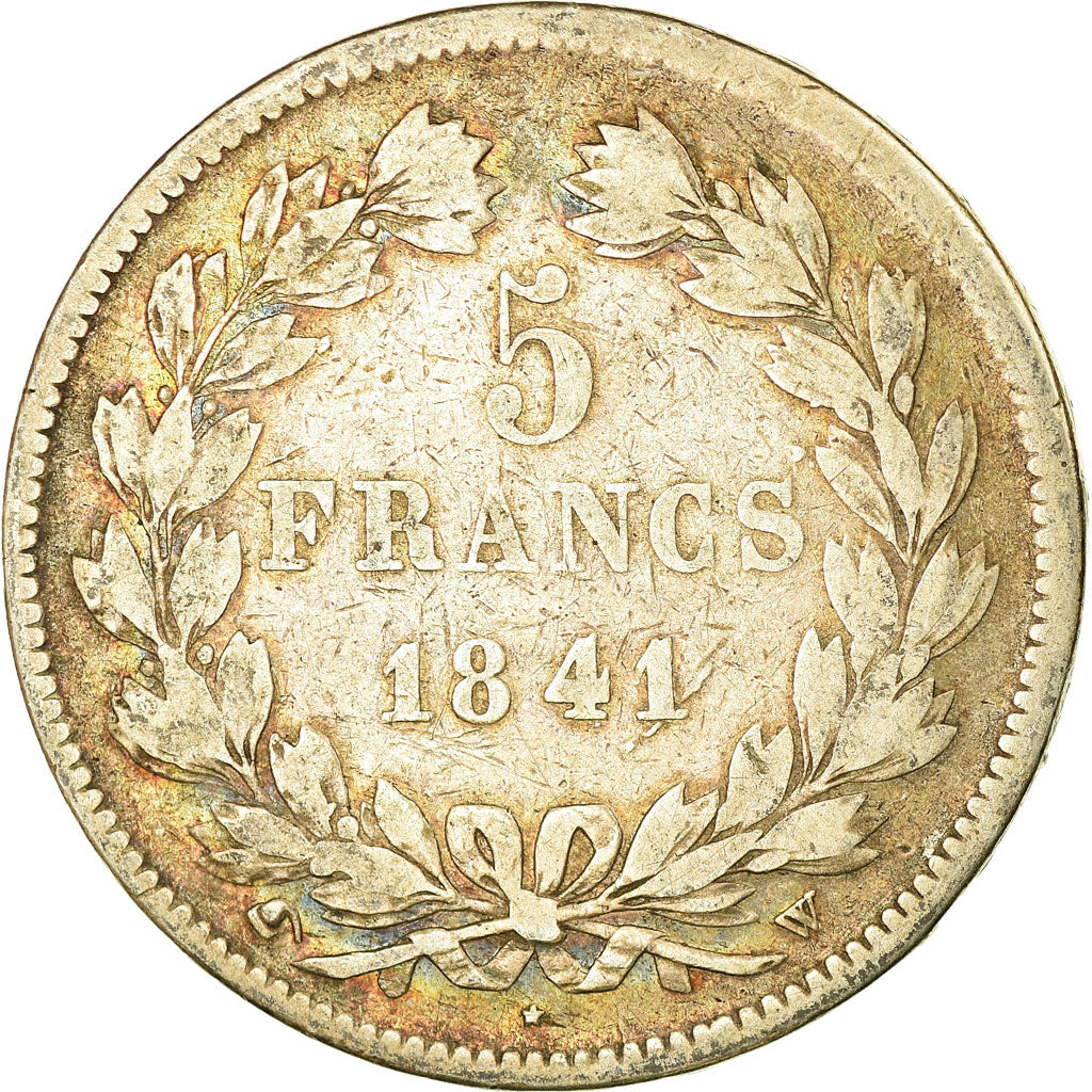 Coin, France, Louis-Philippe, 5 Francs, 1841, Lille, VF(30-35), Silver