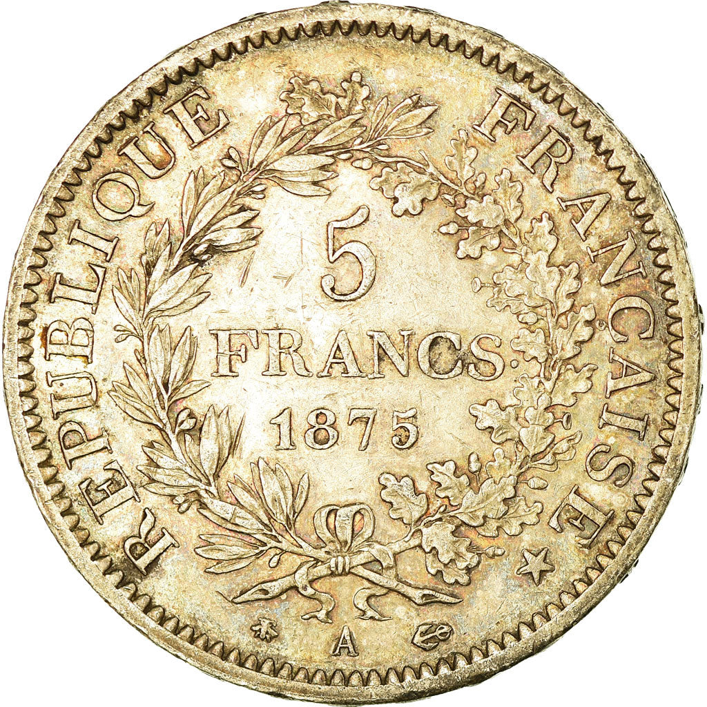 Monnaie, France, Hercule, 5 Francs, 1875, Paris, TTB+, Argent, Gadoury:745a