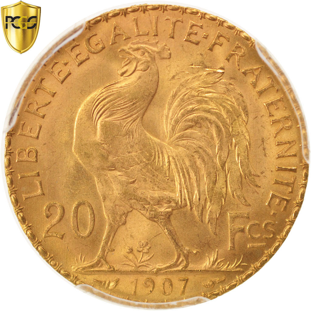 Monnaie, France, Marianne, 20 Francs, 1907, PCGS, MS64, SPL+, Or, KM:857