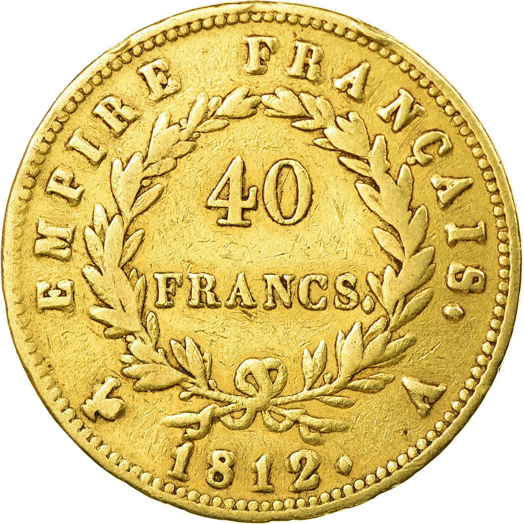 Coin, France, Napoléon I, 40 Francs, 1812, Paris, EF(40-45), Gold, KM:696.1