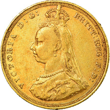 Coin, Australia, Victoria, Sovereign, 1887, Sydney, EF(40-45), Gold, KM:10