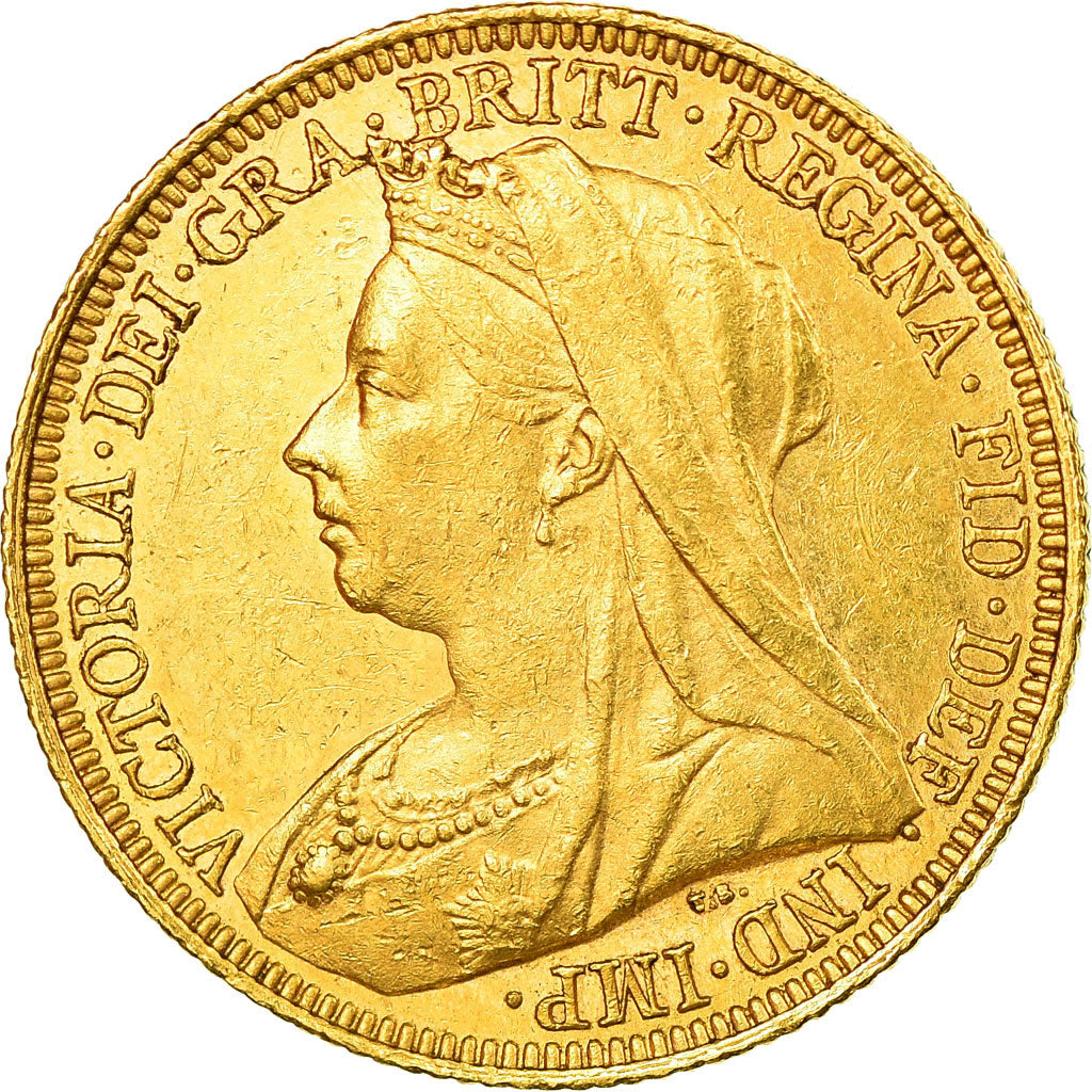 Moneda, Australia, Victoria, Sovereign, 1895, Sydney, EBC, Oro, KM:13