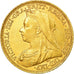 Moneda, Australia, Victoria, Sovereign, 1895, Sydney, EBC, Oro, KM:13