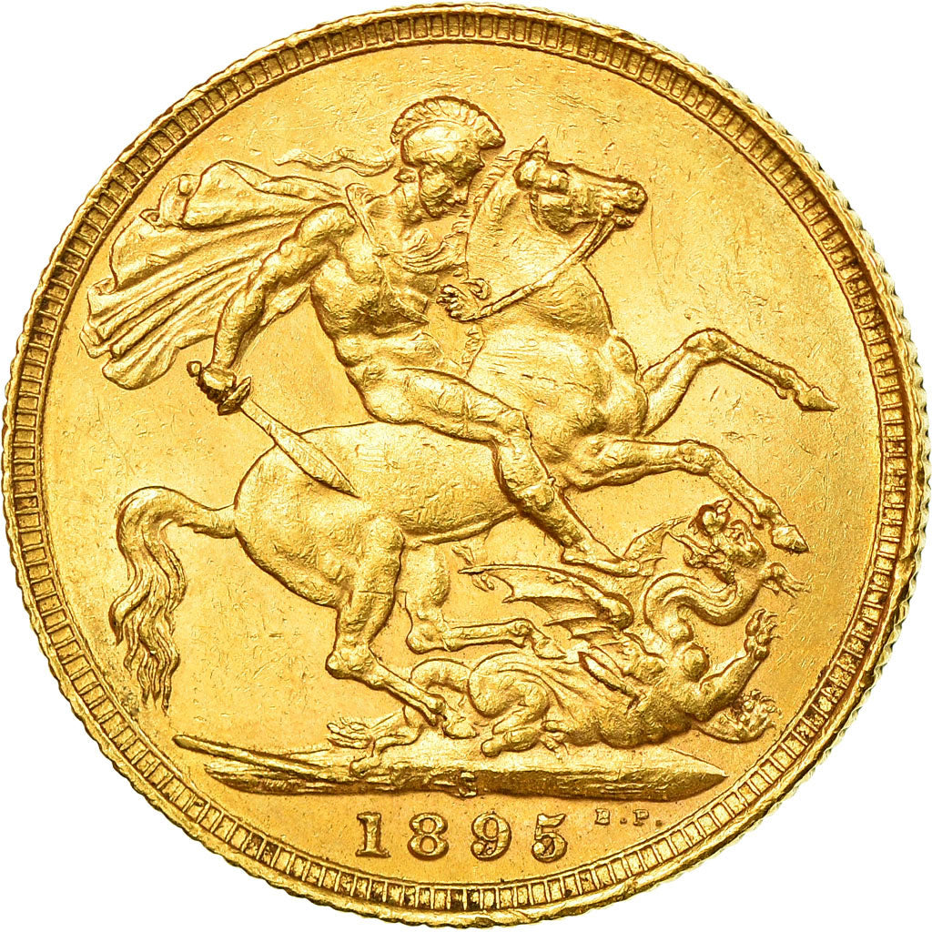 Moneda, Australia, Victoria, Sovereign, 1895, Sydney, EBC, Oro, KM:13