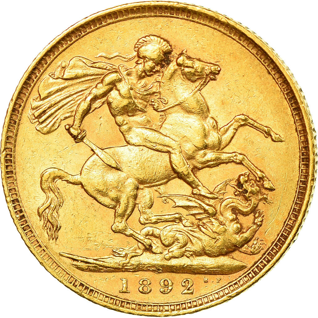 Münze, Australien, Victoria, Sovereign, 1892, Sydney, SS+, Gold, KM:10