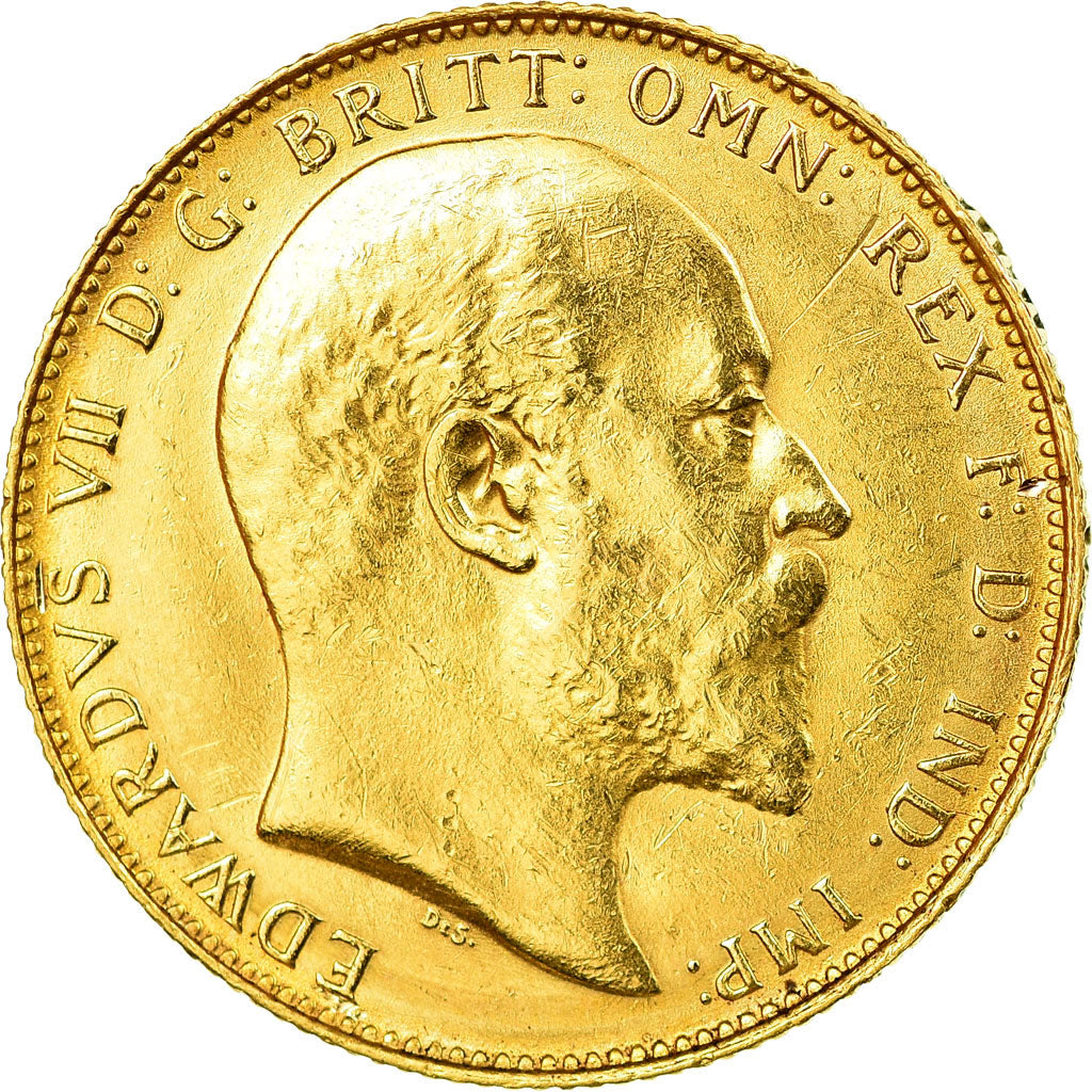 Monnaie, Australie, Edward VII, Sovereign, 1908, Perth, SUP, Or, KM:15