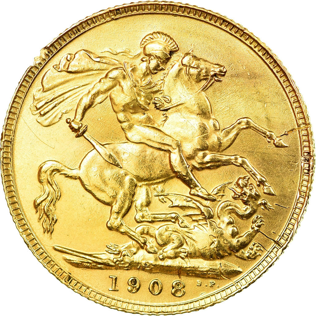 Monnaie, Australie, Edward VII, Sovereign, 1908, Perth, SUP, Or, KM:15