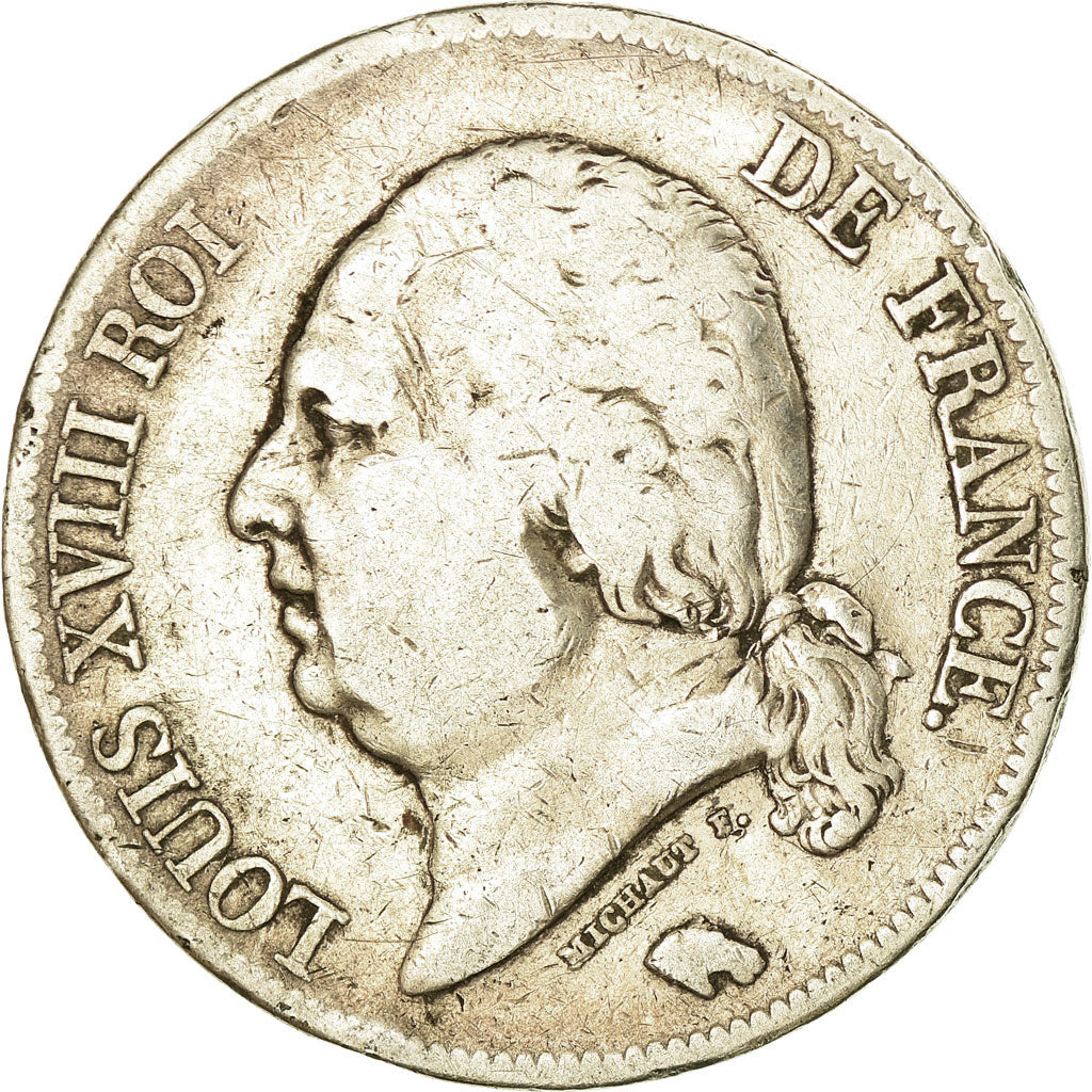 Coin, France, Louis XVIII, 5 Francs, 1822, Paris, VF(20-25)