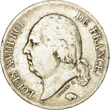 Coin, France, Louis XVIII, 5 Francs, 1822, Paris, VF(20-25)