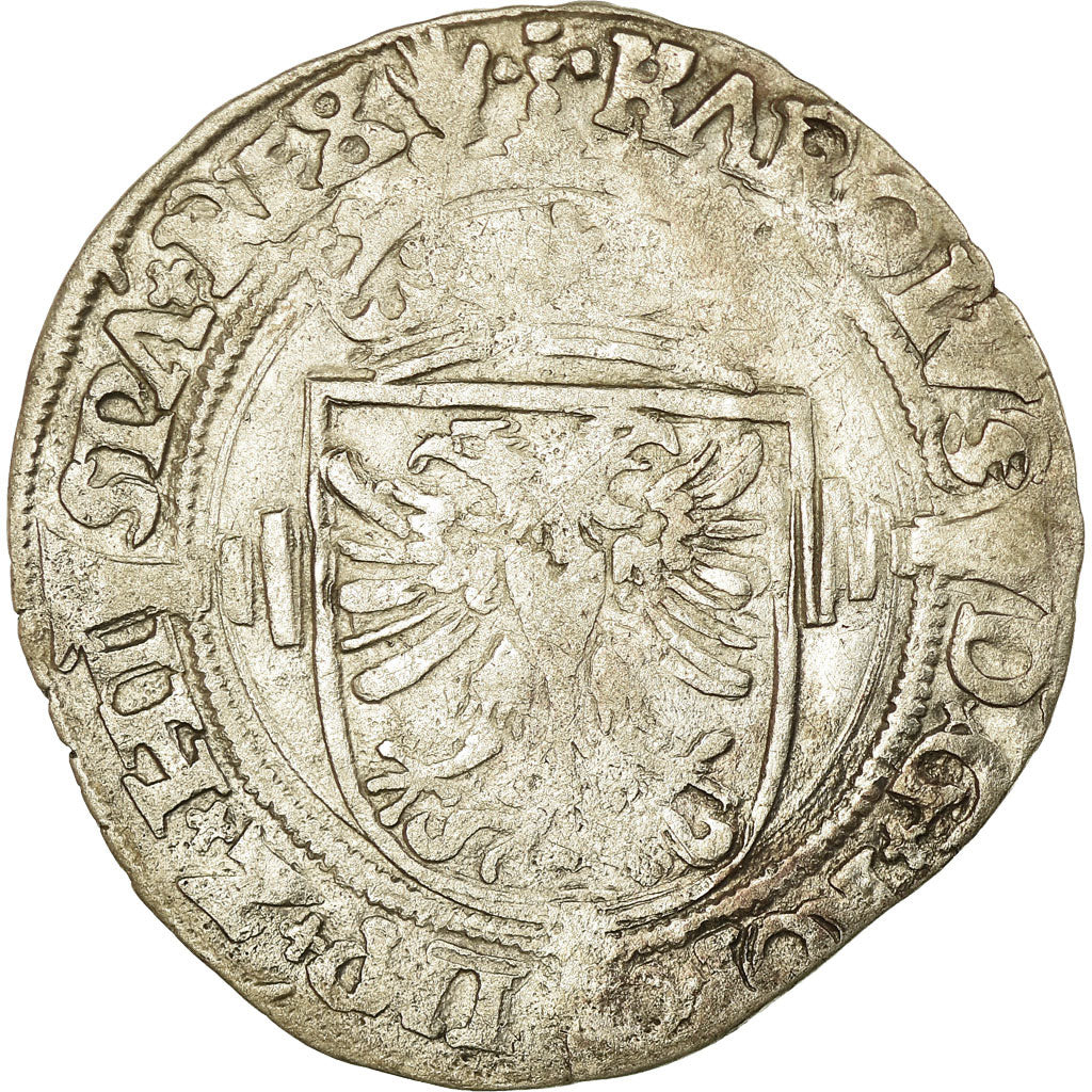 Coin, Belgium, Charles Quint, 1/2 Réal, Anvers, EF(40-45), Silver, Boudeau:2296