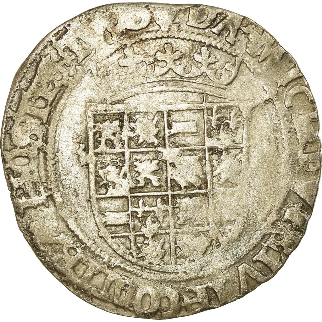 Coin, Belgium, Charles Quint, 1/2 Réal, Anvers, EF(40-45), Silver, Boudeau:2296