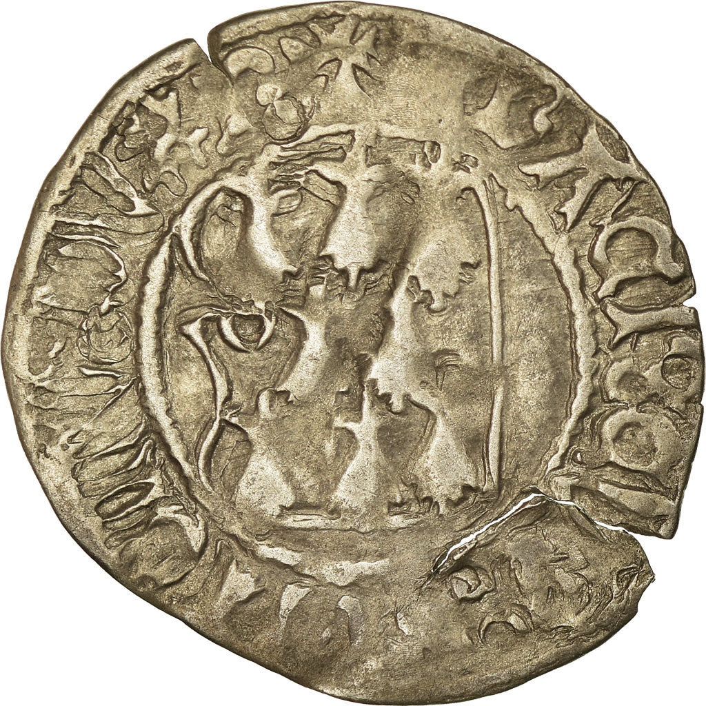 Coin, France, Bretagne, François II, Blanc à la targe, 1458-1488, Rennes