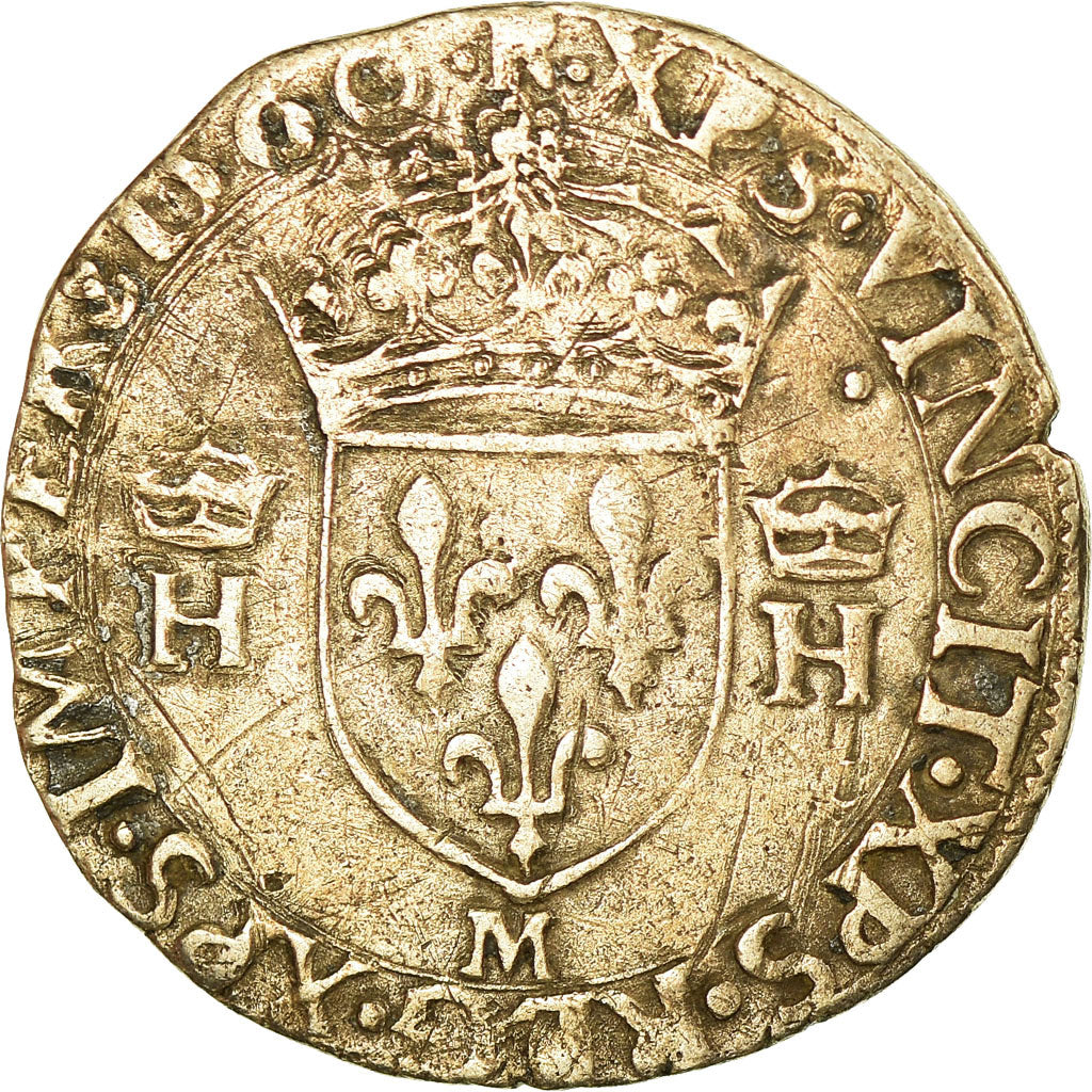 Coin, France, François II, 1/2 Teston, 1560, Toulouse, EF(40-45), Silver