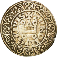 Moeda, França, Philip IV, Gros Tournois, EF(40-45), Prata, Duplessy:213