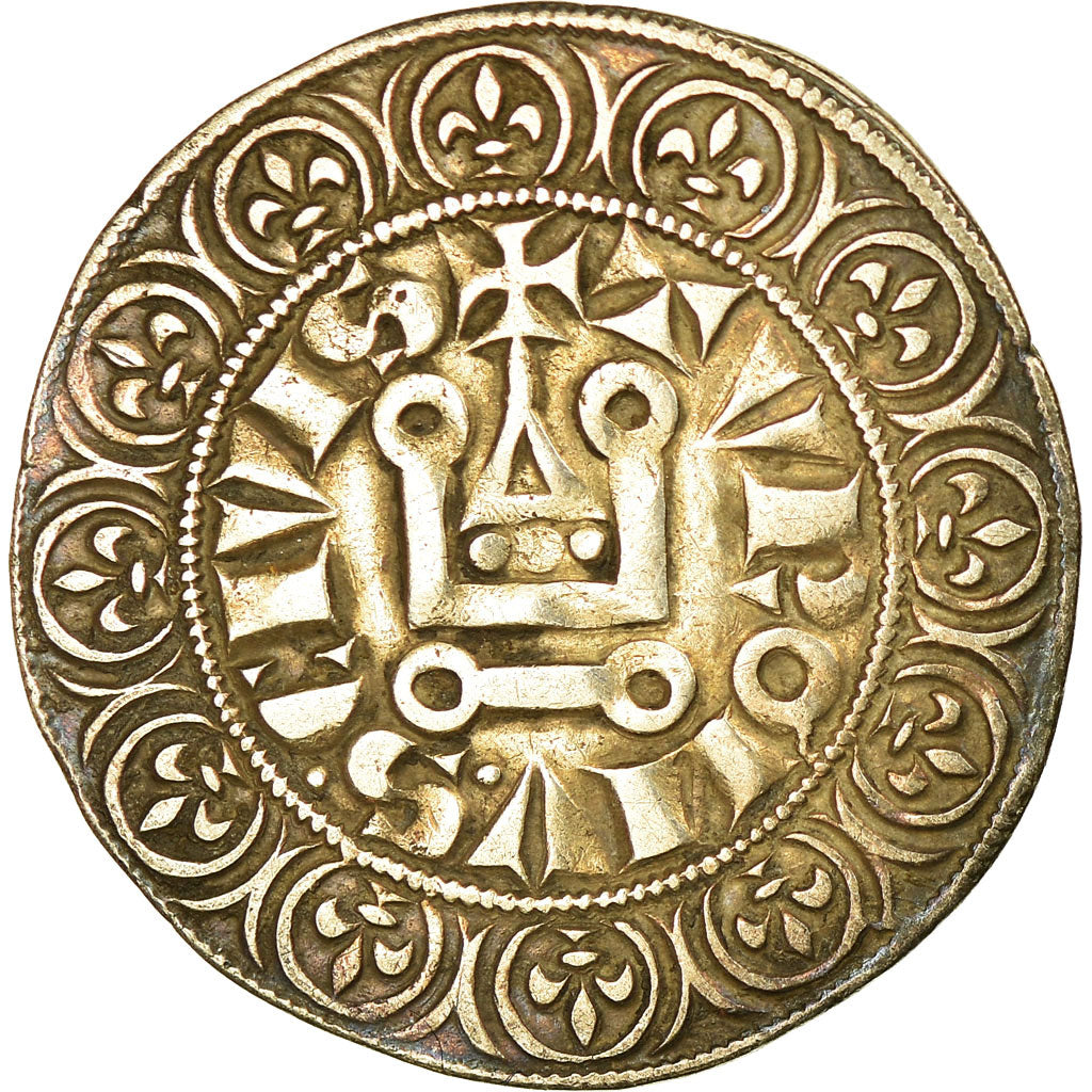 Coin, France, Philip III, Gros Tournois, AU(50-53), Silver, Duplessy:202A