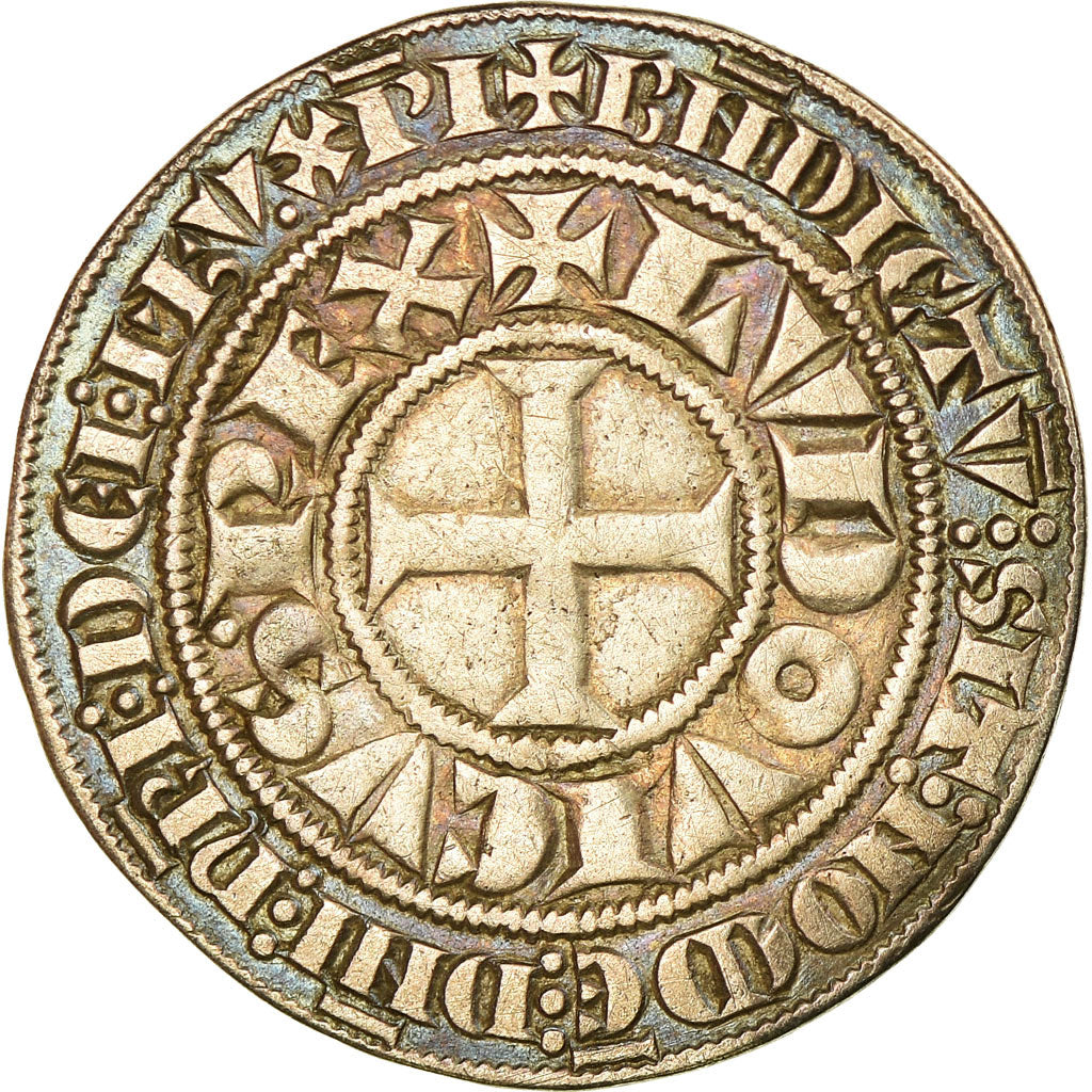 Moneda, Francia, Louis IX, Gros Tournois, MBC+, Plata, Duplessy:190D