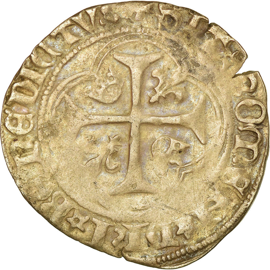 Münze, Frankreich, Louis XI, Blanc à la couronne, Lyon, S+, Billon