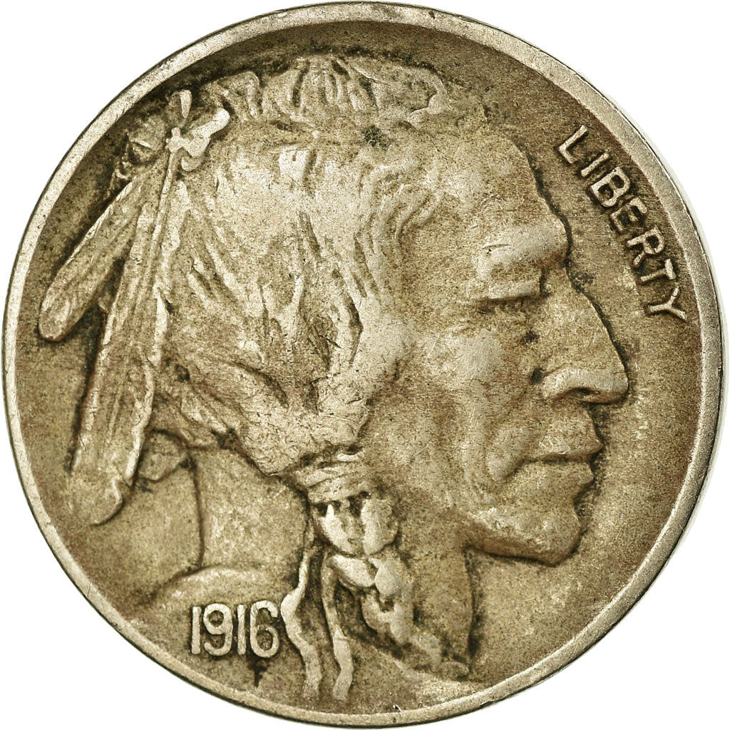 Coin, United States, Buffalo Nickel, 5 Cents, 1916, Denver, EF(40-45)