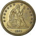 Moneta, USA, Seated Liberty Quarter, Quarter, 1861, U.S. Mint, Philadelphia
