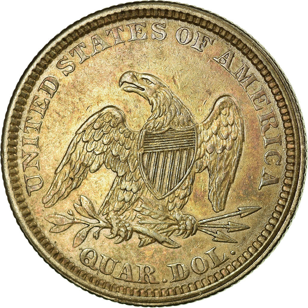 Coin, United States, Seated Liberty Quarter, Quarter, 1861, AU(55-58)