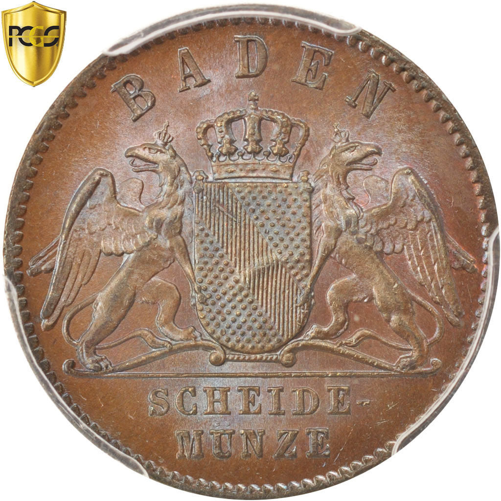 Coin, German States, BADEN, Friedrich I, Kreuzer, 1871, PCGS, MS66BN, MS(65-70)