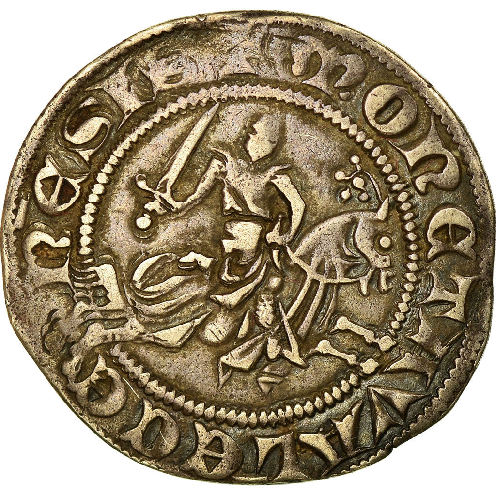 Monnaie, France, Marguerite  De Constantinople, Double Esterlin, Valenciennes