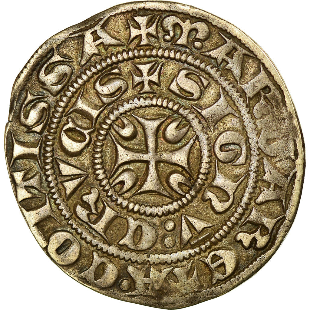 Monnaie, France, Marguerite  De Constantinople, Double Esterlin, Valenciennes