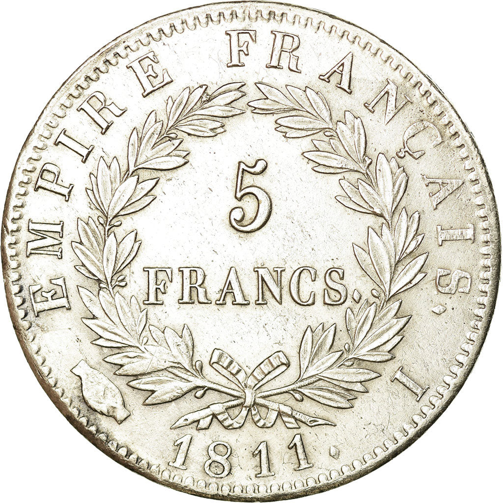 Moneta, Francja, Napoléon I, 5 Francs, 1811, Limoges, EF(40-45), Srebro