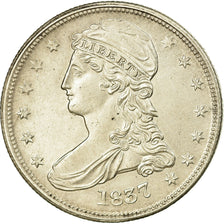 Monnaie, États-Unis, Capped Bust Half Dollar, 1837, Philadelphie, TTB+