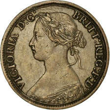 Coin, Great Britain, Victoria, Farthing, 1862, AU(50-53), Bronze, KM:747.2