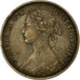 Coin, Great Britain, Victoria, Farthing, 1868, AU(50-53), Bronze, KM:747.2