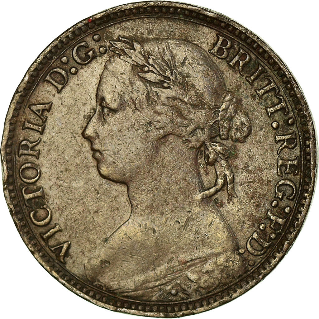 Coin, Great Britain, Victoria, Farthing, 1878, EF(40-45), Bronze, KM:753