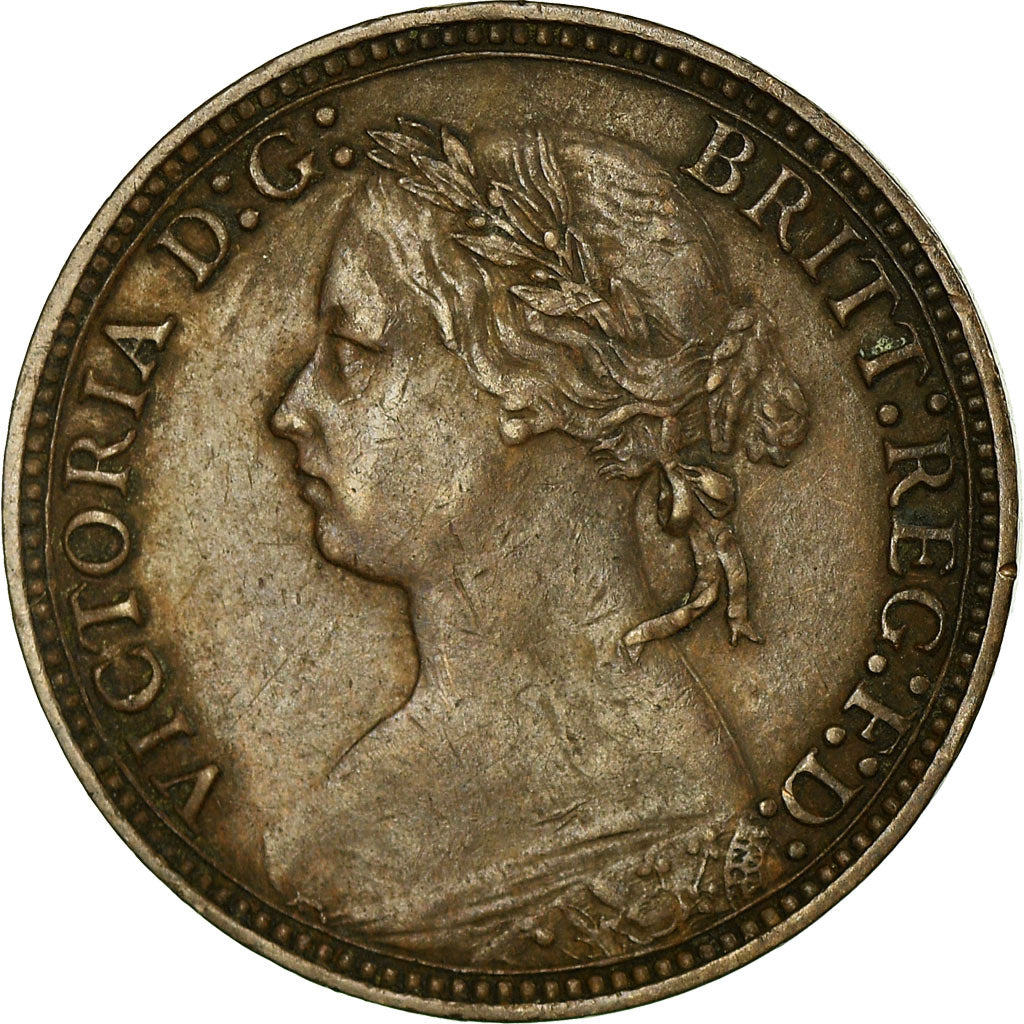 Coin, Great Britain, Victoria, Farthing, 1879, EF(40-45), Bronze, KM:753